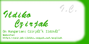 ildiko czirjak business card